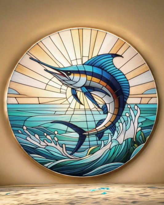 Marlin Stained Glass Hanger