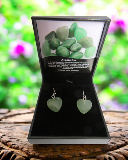 SMALL CRYSTAL HEART DROP EARRINGS