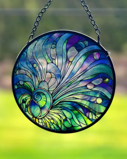 Paua Stained Glass Hanger