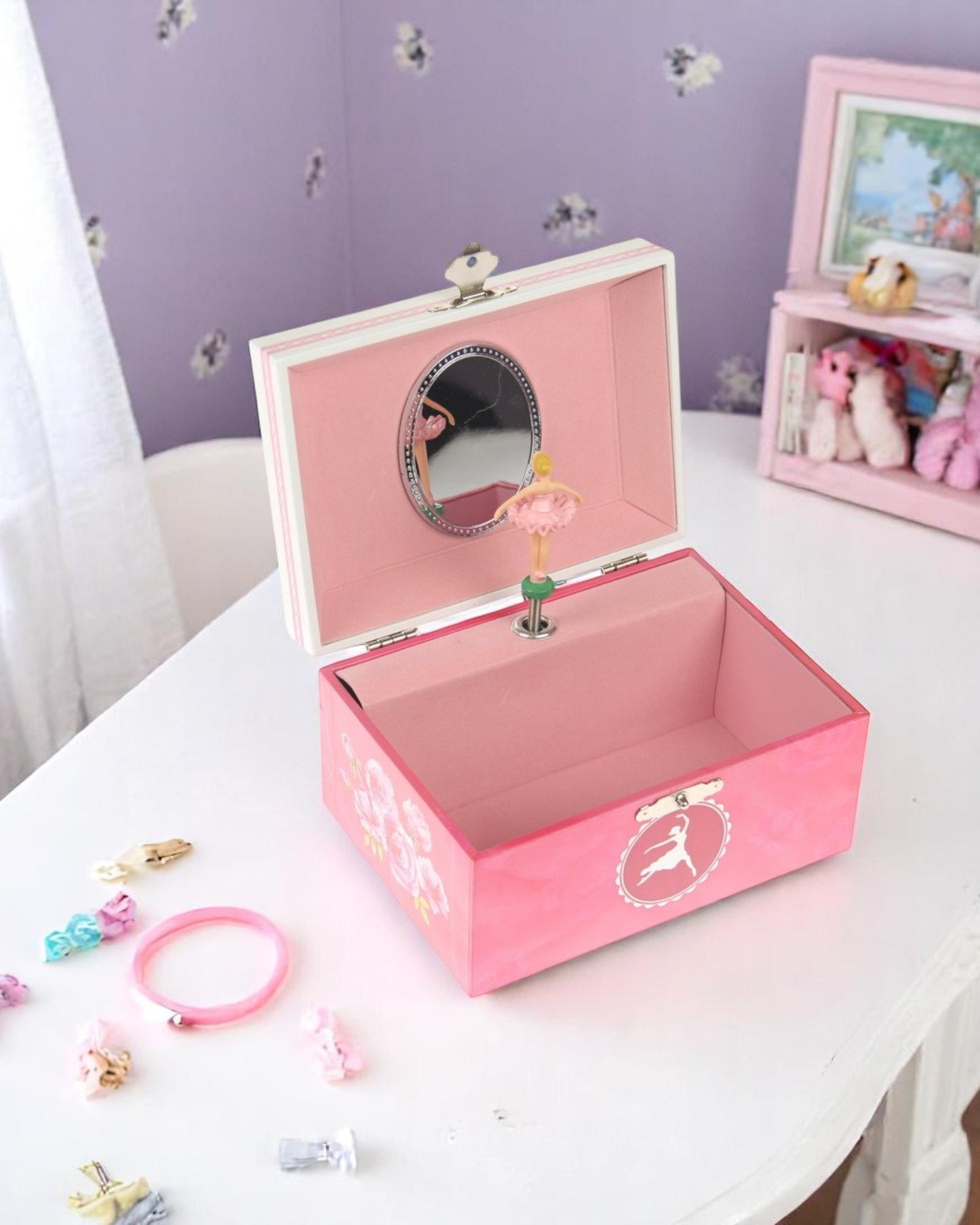 Ballerina rose musical box