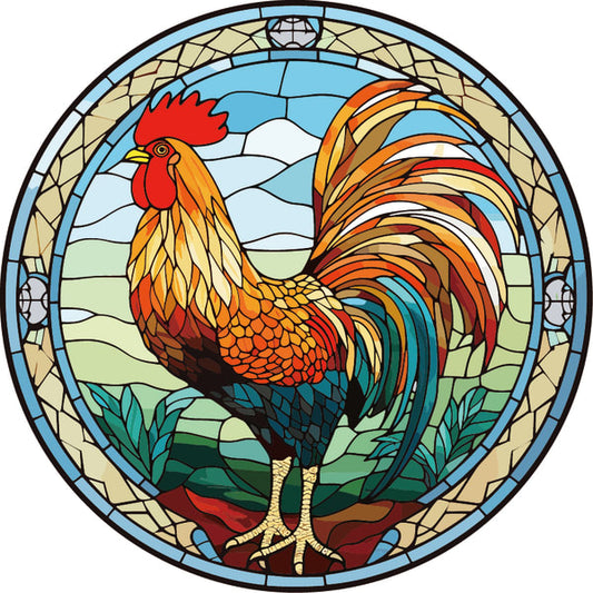 Rooster Stained Glass Hanger