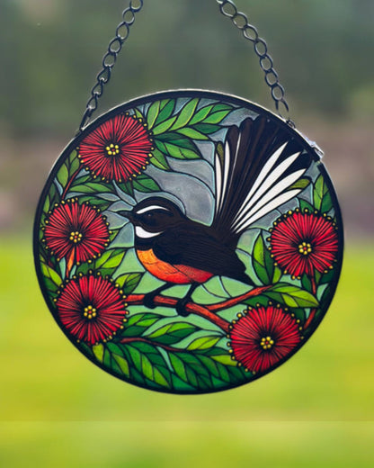 Fantail Stained Glass Hanger