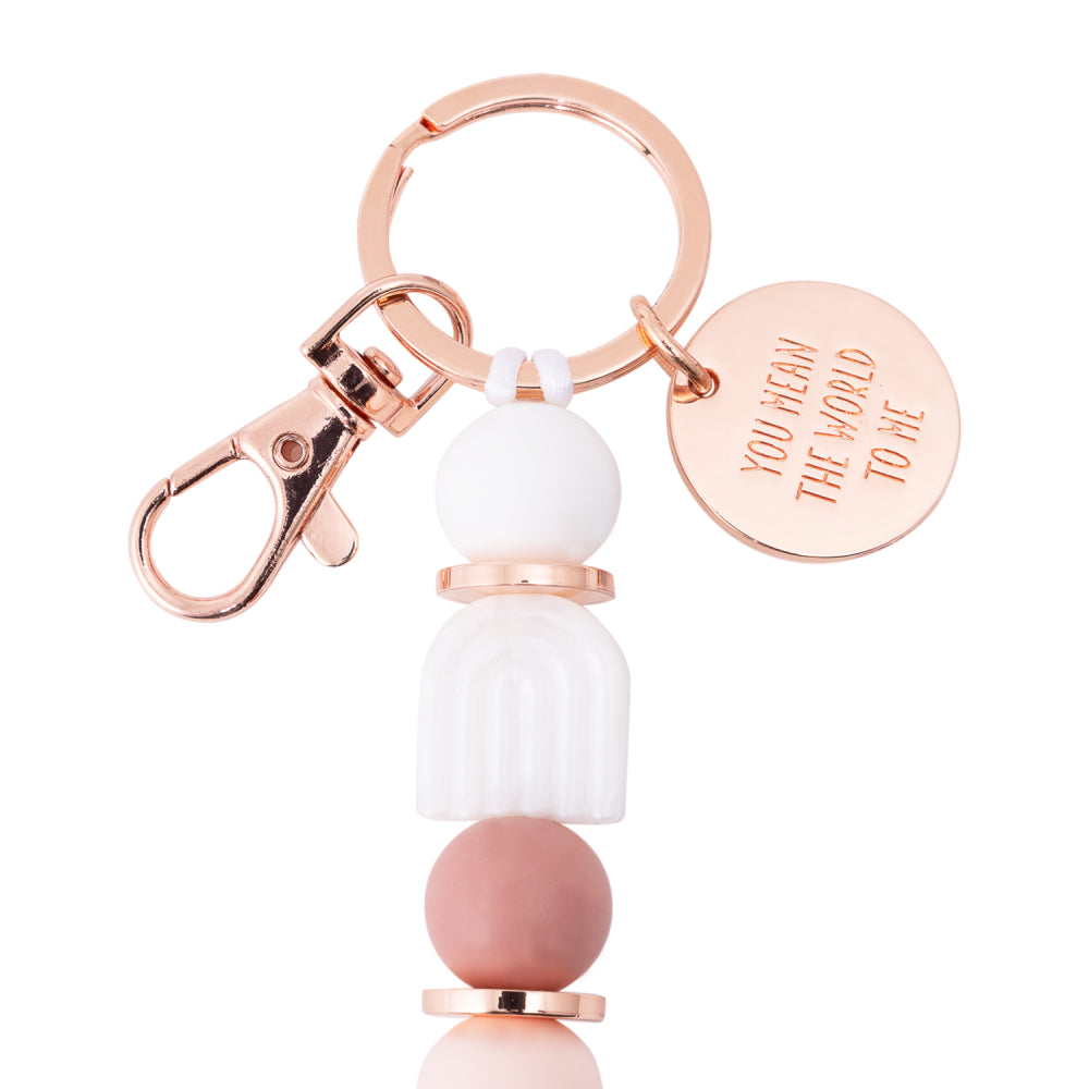 Mum "You mean the World to me" Silicone Keyring