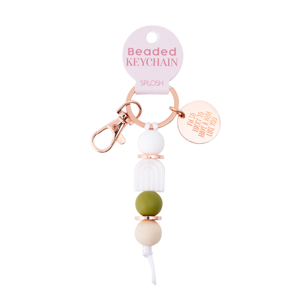 Mum "Im so lucky to have a mum like you" Silicone Keyring
