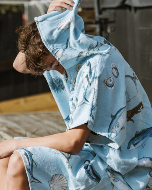 Towel Hoodie - NZ Fishing Club Kids