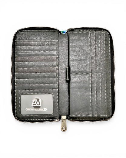 Kingfisher Birds and flowers - New Long Zip Wallet