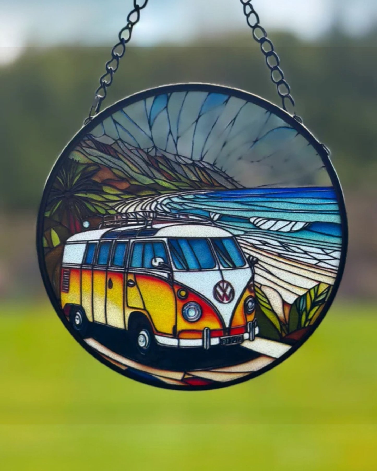 Combi Van Stained Glass Hanger
