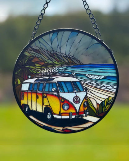 Combi Van Stained Glass Hanger