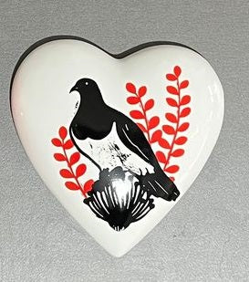 Native Bird with Ceramic Hearts