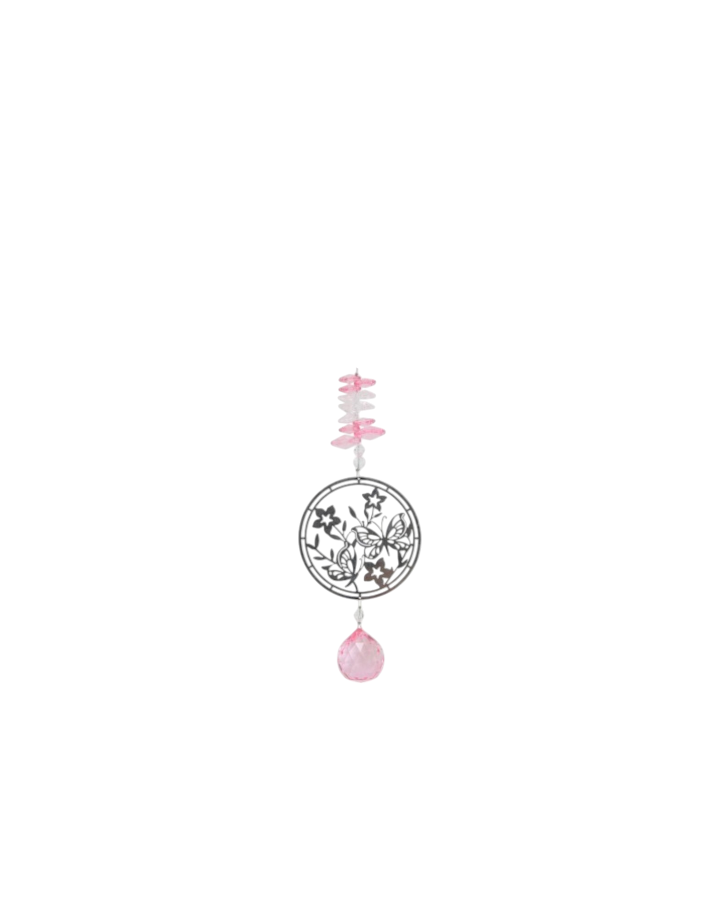 Silver ButterFly Hanging Suncatchers with Gems