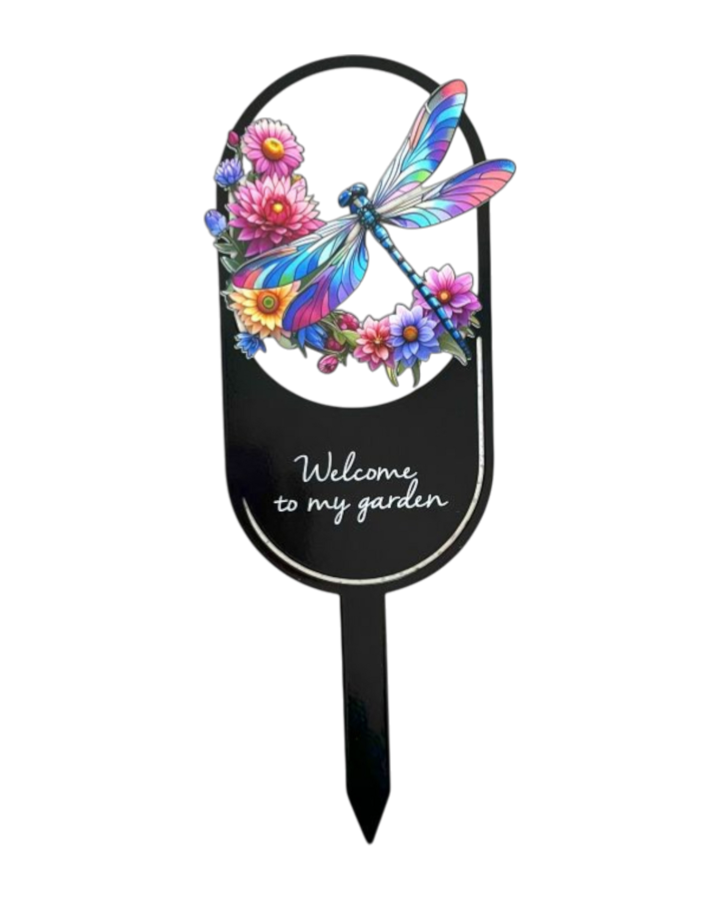 Metal Garden Stake Dragonfly