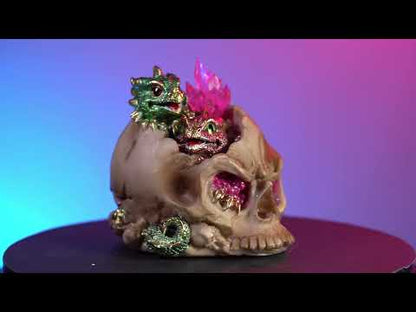 LED Skull with dragons