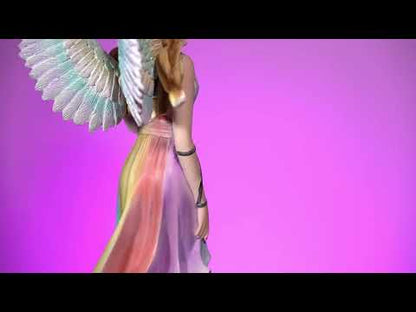 Large Rainbow Angel with Dove Figurine - LAST ONE