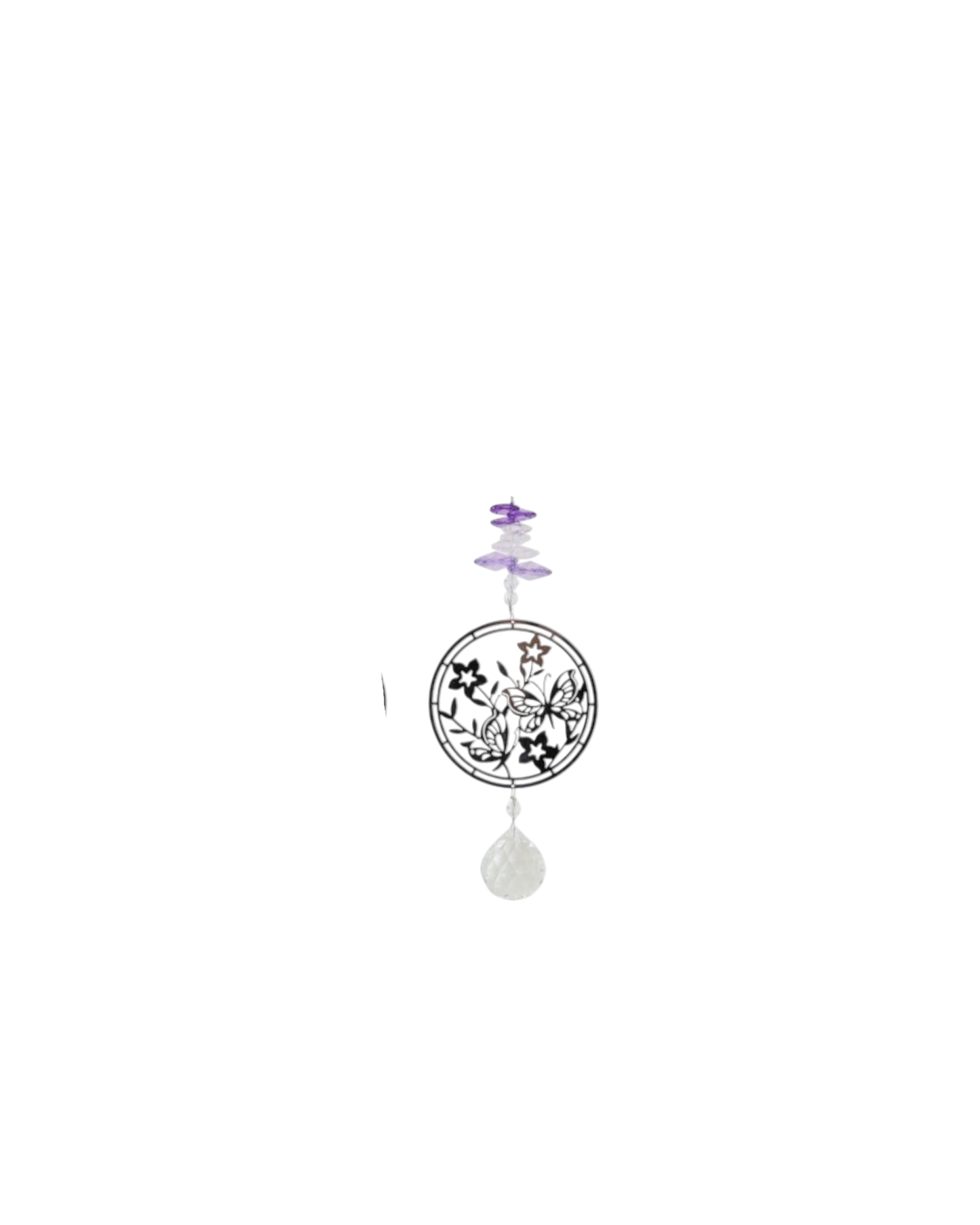 Silver ButterFly Hanging Suncatchers with Gems