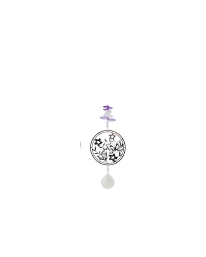 Silver ButterFly Hanging Suncatchers with Gems