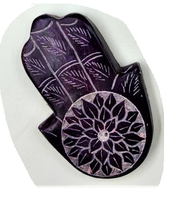 Soapstone 7 Chakra Incense Burner Hamsa
