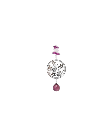 Silver ButterFly Hanging Suncatchers with Gems