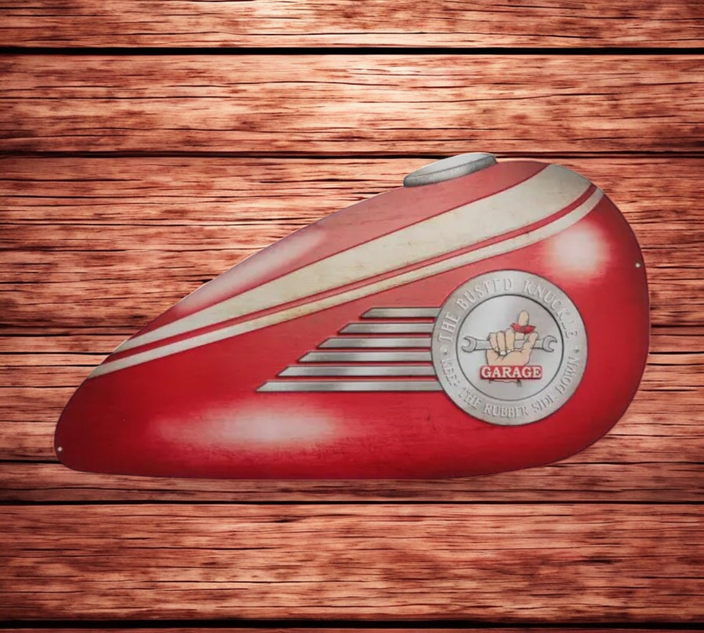 Motorbike Tank Sign - Red