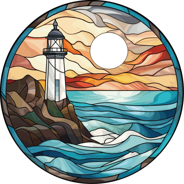 Light House Stained Glass Hanger