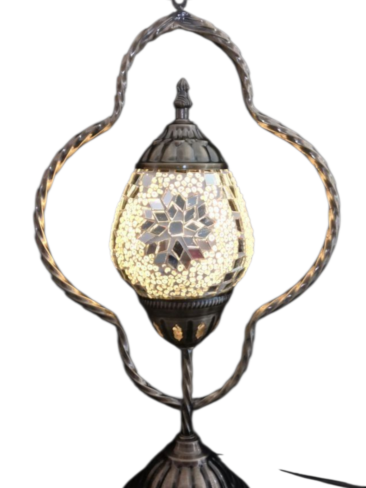 Metal Framed Turkish Mosaic Lamp