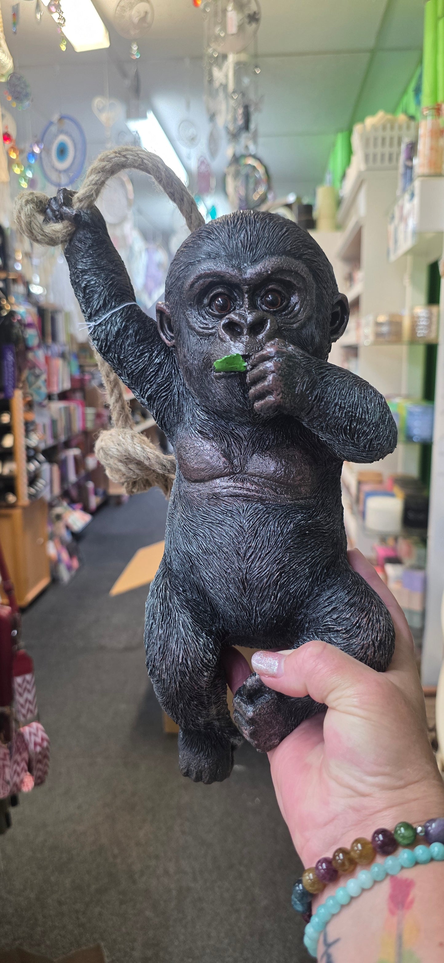 Hanging Black Baby Gorilla