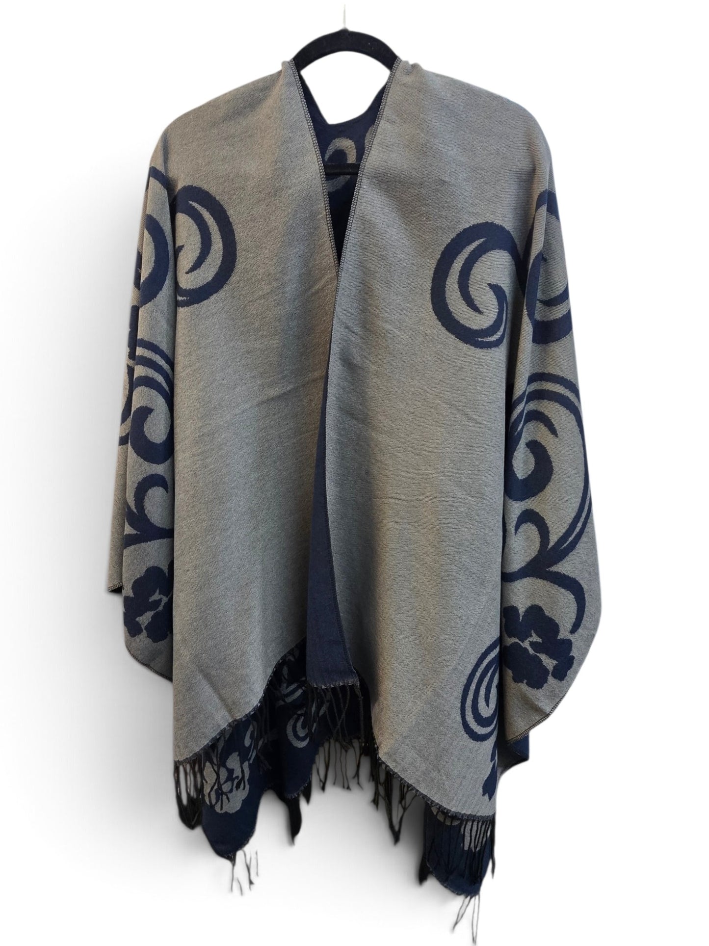 Cape with curls design TURQUOISE with Tassles