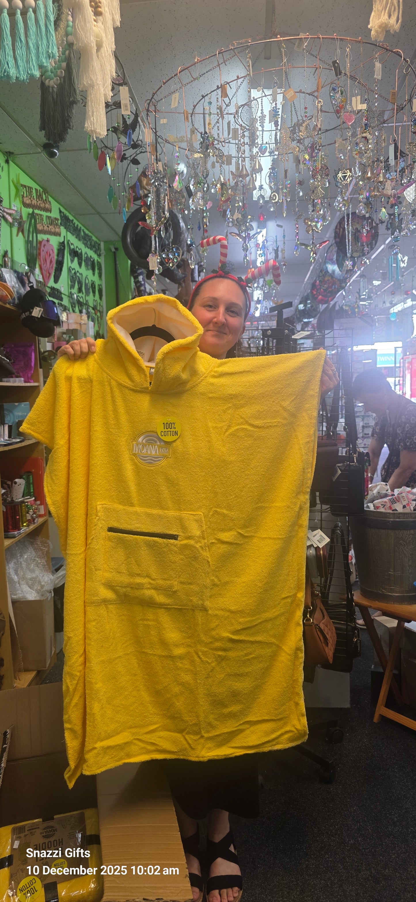 Adventure Cotton Towel Hoodie - Adults Yellow
