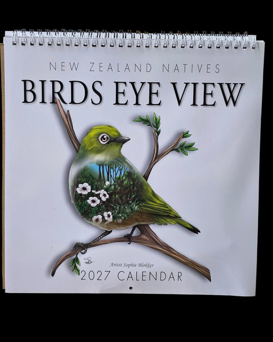 Sophie Blokker Calendar - New Zealand Natives Birds Eye View 2027