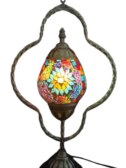 Metal Framed Turkish Mosaic Lamp