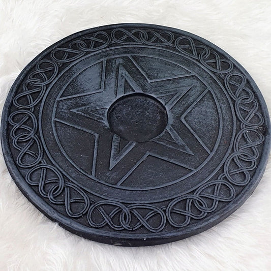 Round Pentacle Altar Plate
