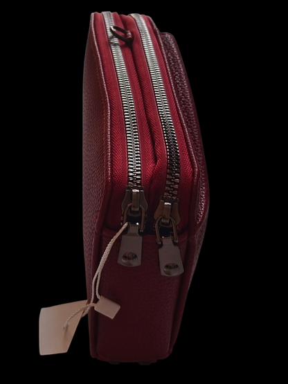 Wallet bag with 2 straps - BURGUNDY