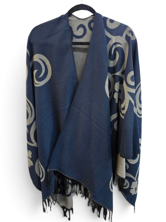 Cape with curls design TURQUOISE with Tassles