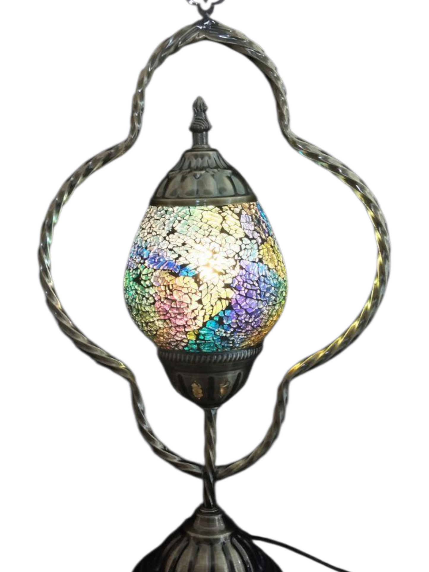Metal Framed Turkish Mosaic Lamp