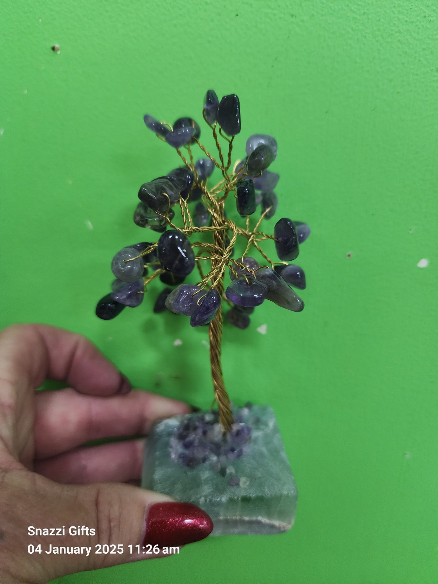 Large Gemstone Tree on Crystal Base