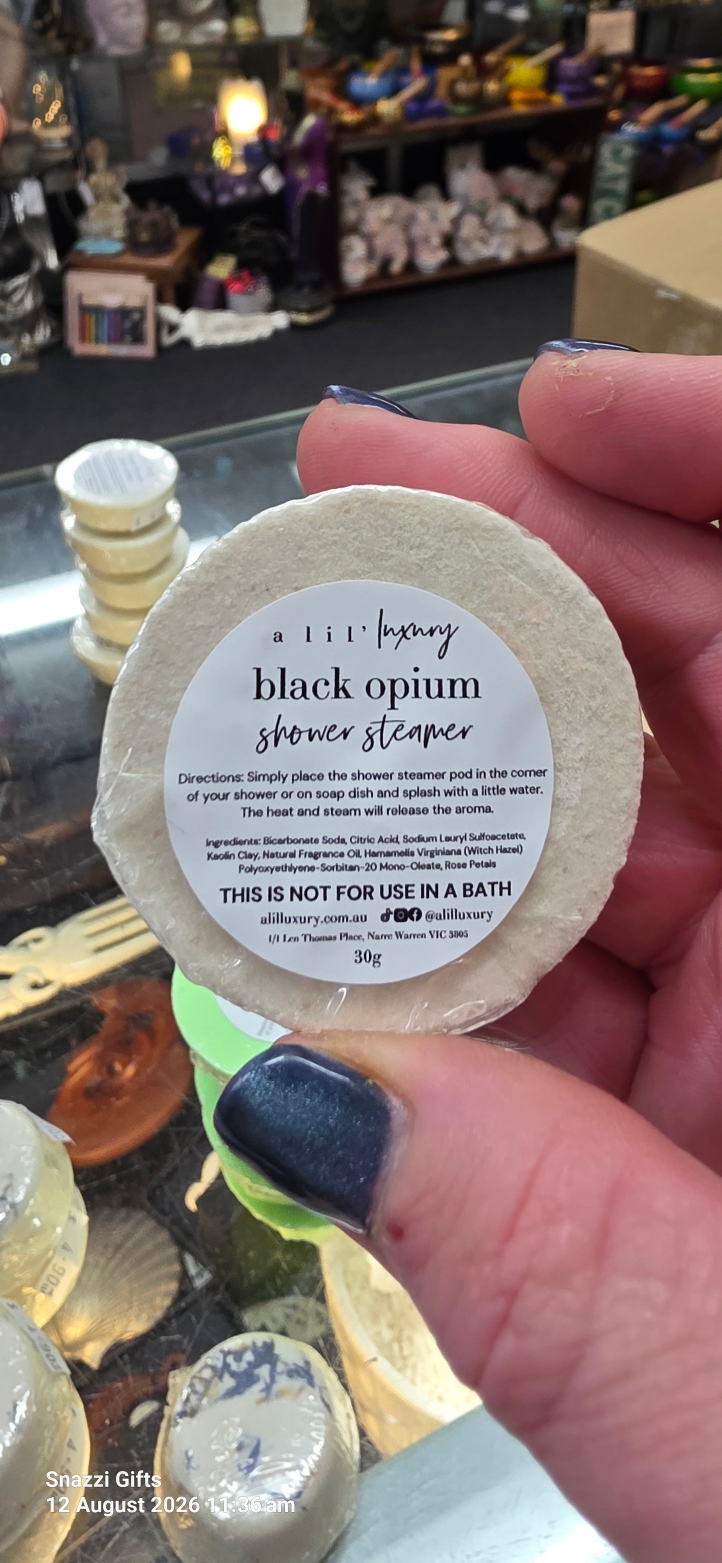 Botanical Shower Steamer: Black Opium (Roses)