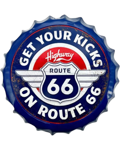 Route 66 Bottle Top Sign