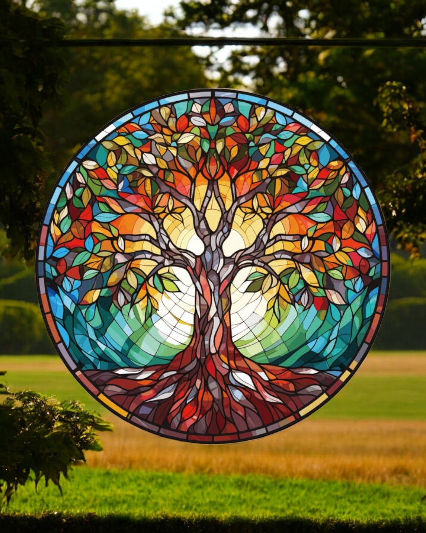 Tree Of Life Stained Glass Hanger