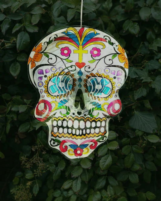 Sugar Skull Wind Spinner