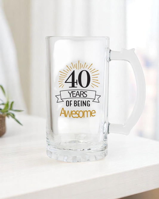 Sip Celebration 40th Beer Glass