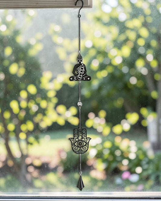 Buddha with hamsa hanger