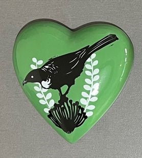 Native Bird with Ceramic Hearts