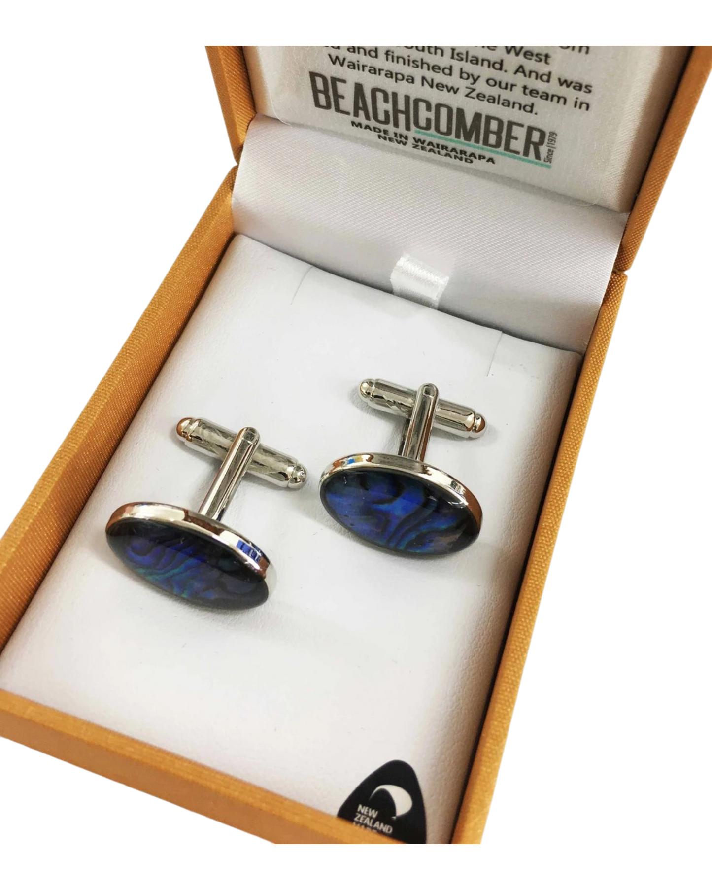 Paua Silvertone Cufflinks