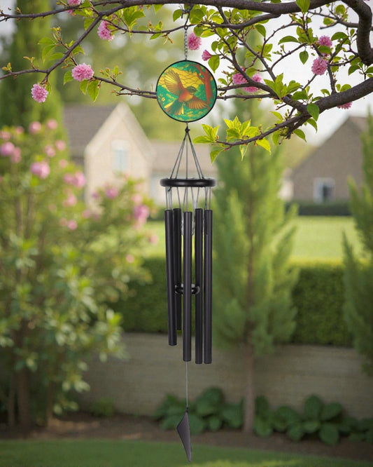 Fantail Suncatcher Wind Chime 40" Black NEW!