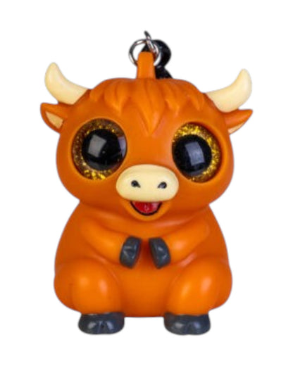 Highland Cow Eye Popping Keychain