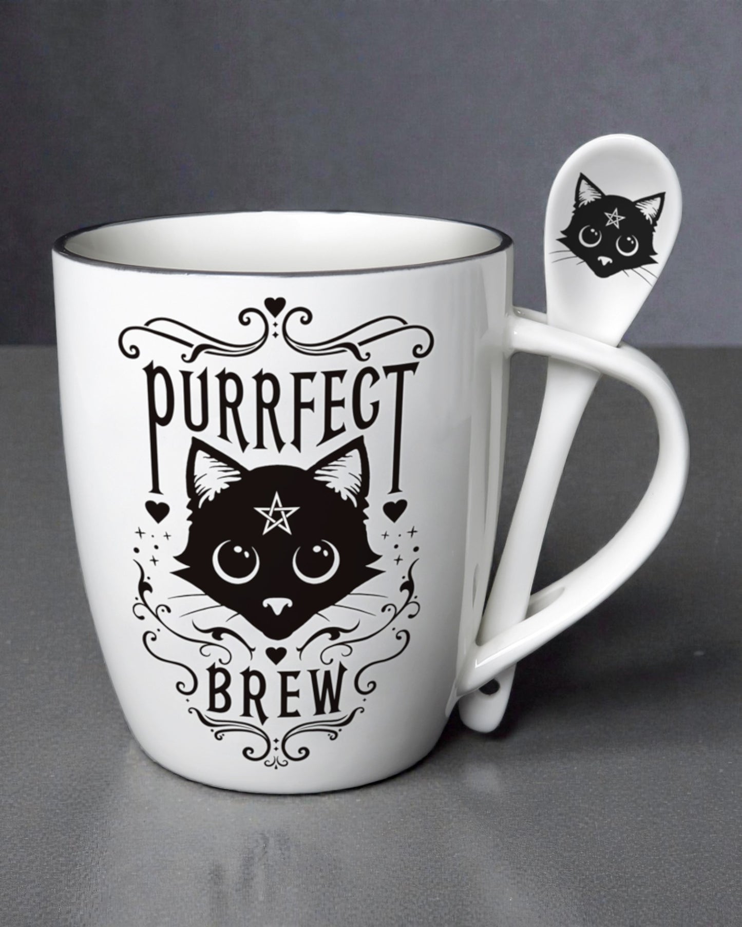 Purrfect Brew - Mug & Spoon