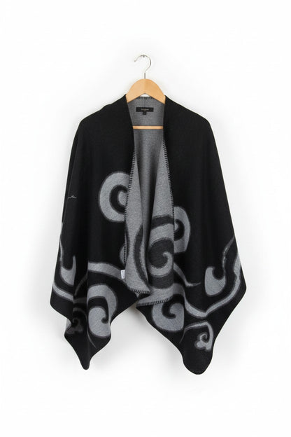 Cape with curls design BLACK