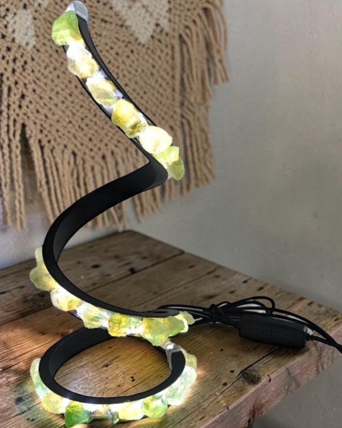 Crystal LED Lamp Green Fluorite