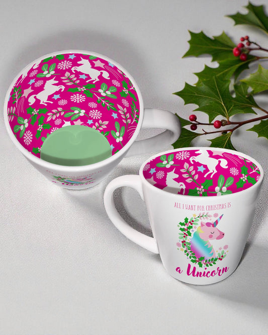 Unicorn Christmas - Inside Out Mug