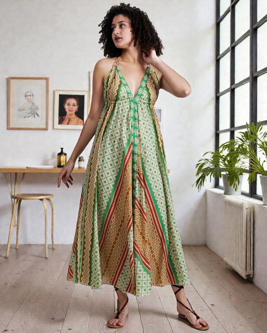 Tribal Art Print 100% Cotton Beach dress