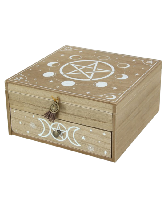 Square Wiccan Jewellery Box